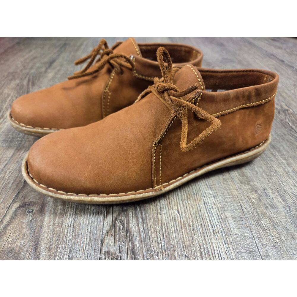 Born Nuala II Chukka Boots Shoes Brown Leather Size 8.5 Euro 40